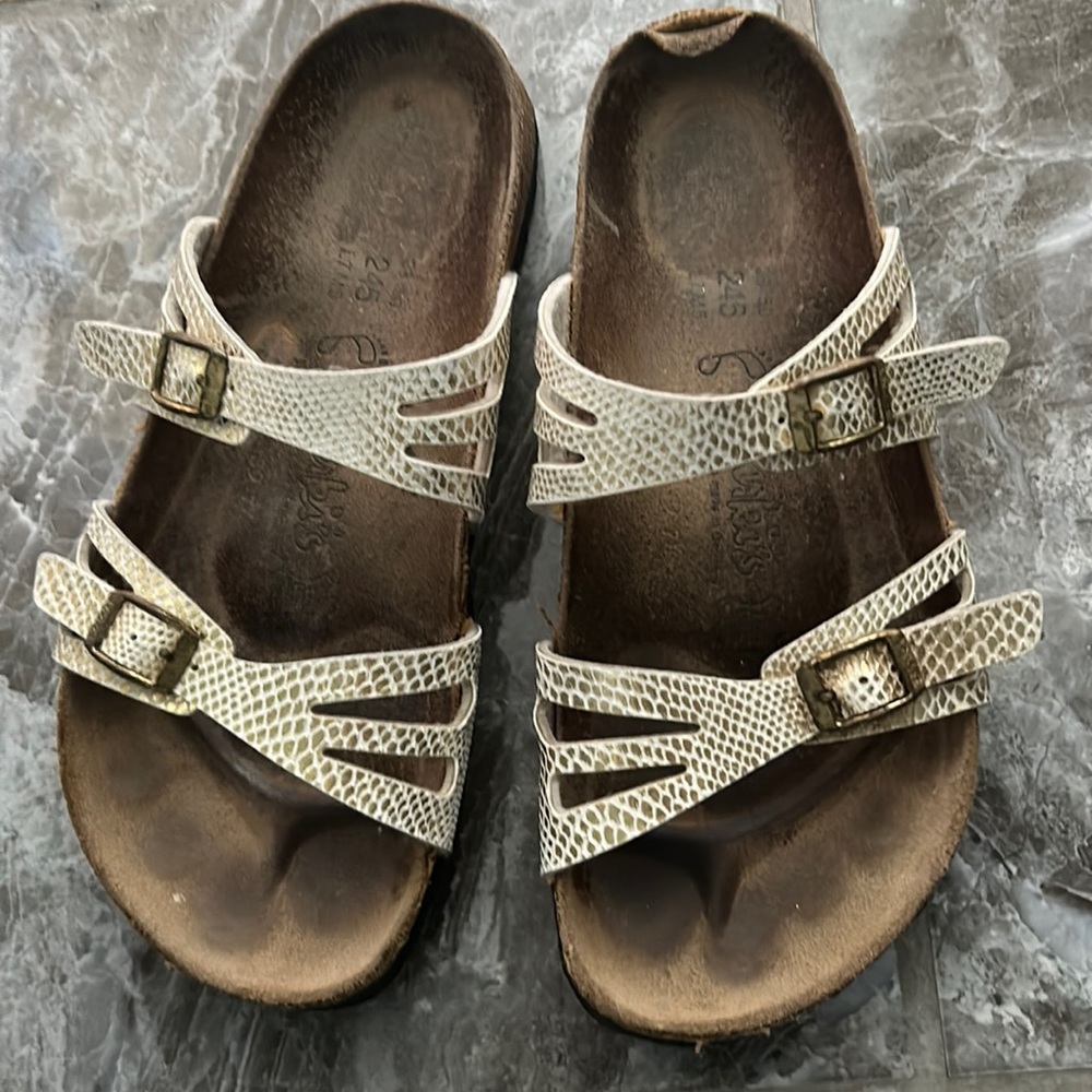 Birkenstock Birki’s Gold Strappy Sandals Size 38